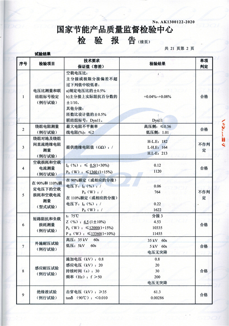 高低压试验报告-S11-1250互助互助互助油浸式变压器-2.jpg